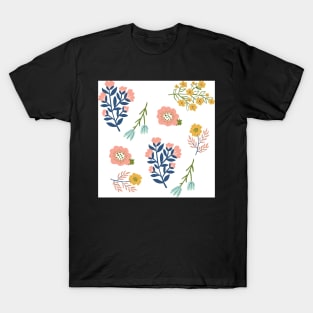 Country Wildflower Pattern T-Shirt